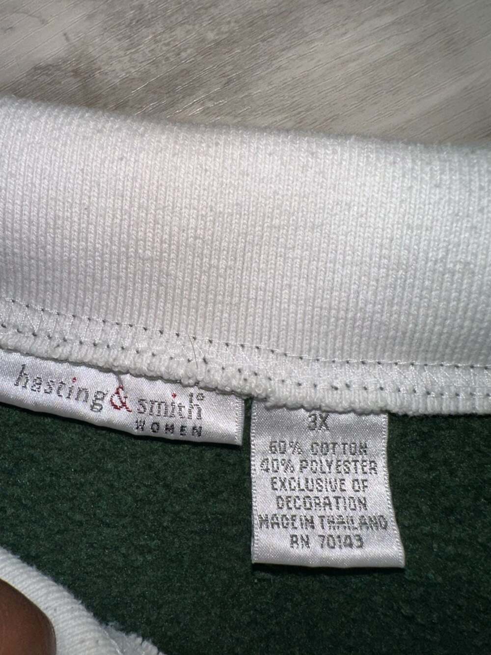 Hasting & Smith Sweatshirt Size 3X Green Embroidered Pumpkin Autumn - Picture 3 of 6